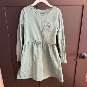 Amazon Essentials Kids Green Dress with Pocket